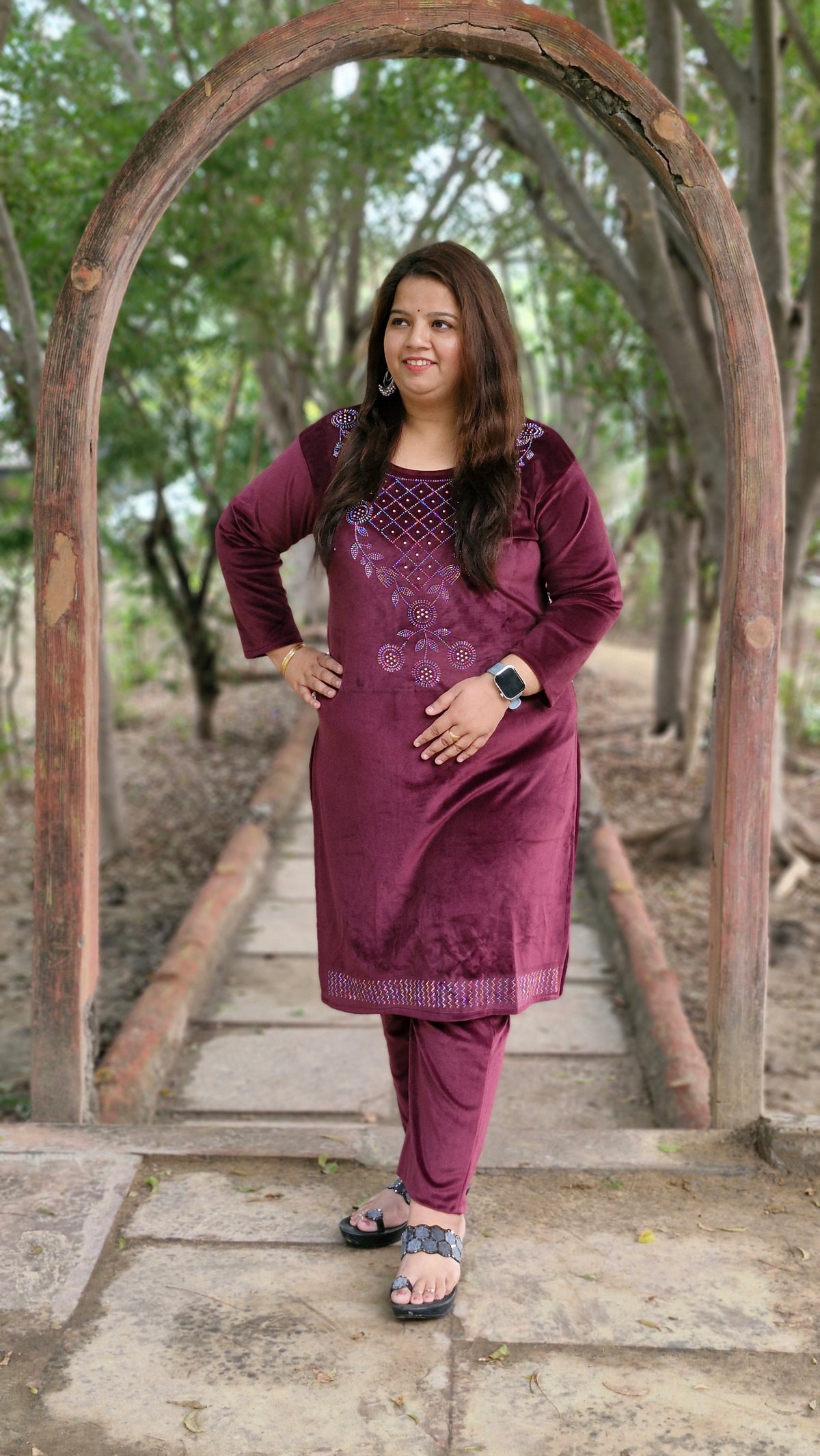 Elegant Purple Velvet Suit 03