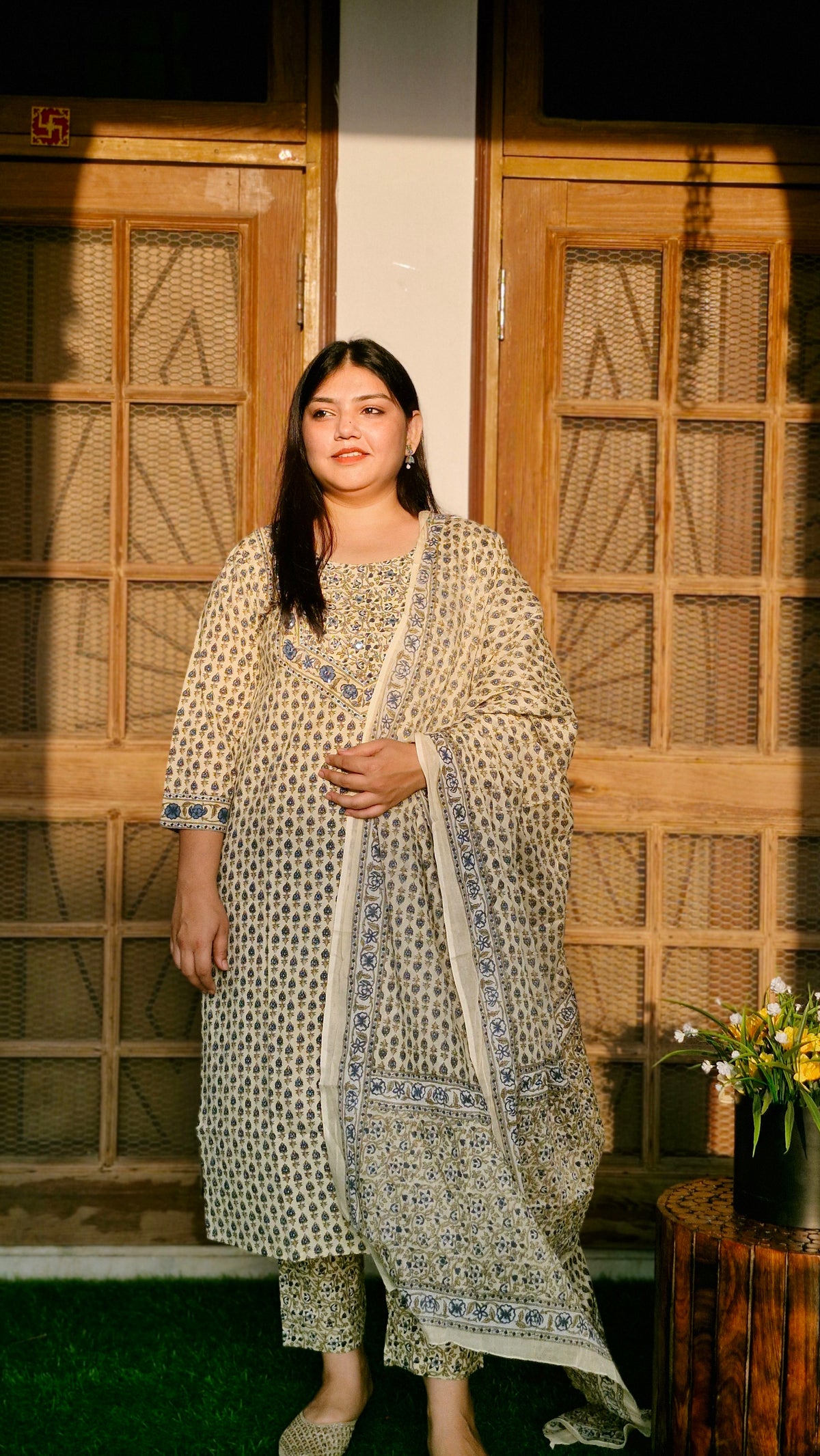 Zehra Block Print Cotton Ensemble