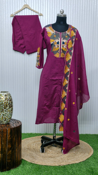 Vine three piece frock Suit Set