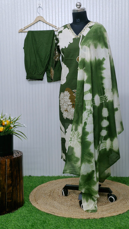 Bloom Cotton Printed Suit Set