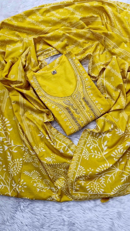 Sunshine Charm Mustard Kurta Set