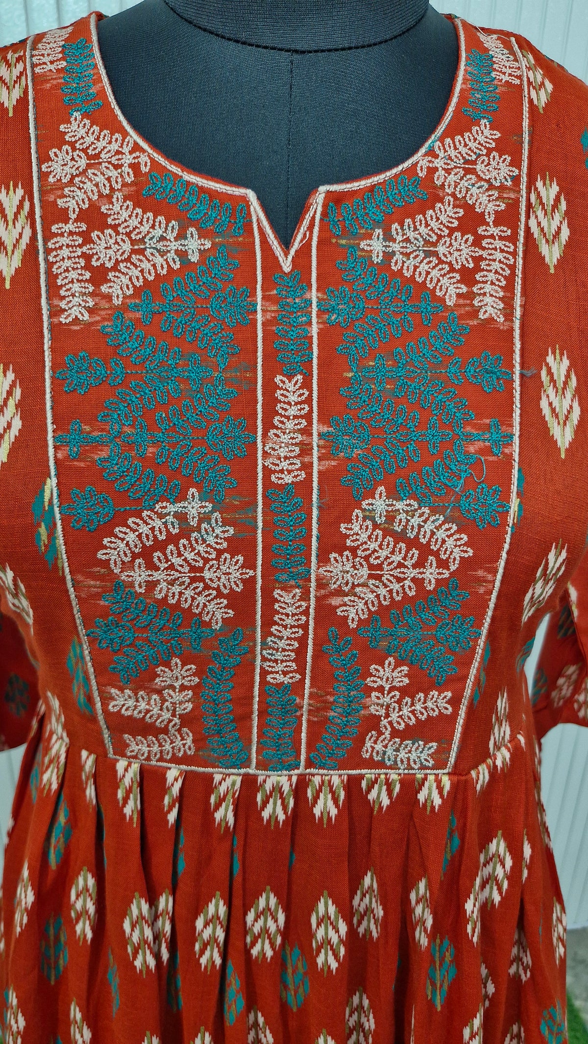 Orange Bloom Printed Anarkali Suit Set